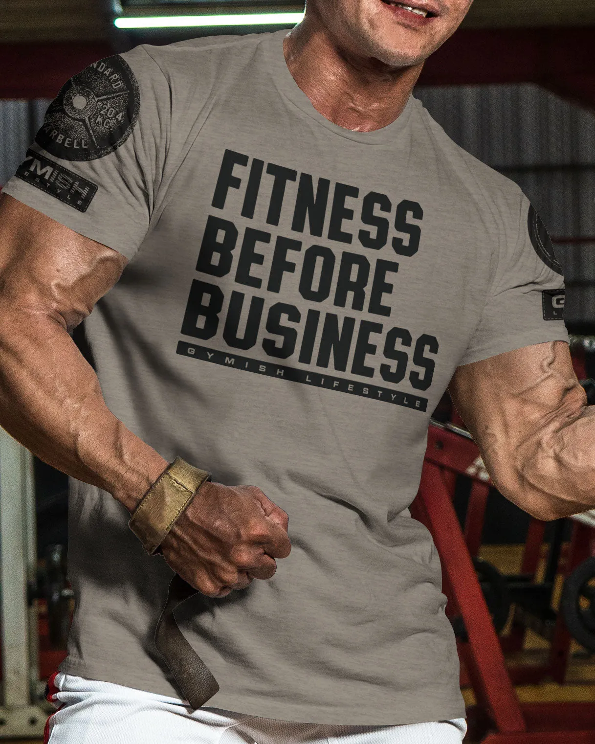 110. Fitness Before Business Funny Motivational Workout Gym T-Shirt for Men