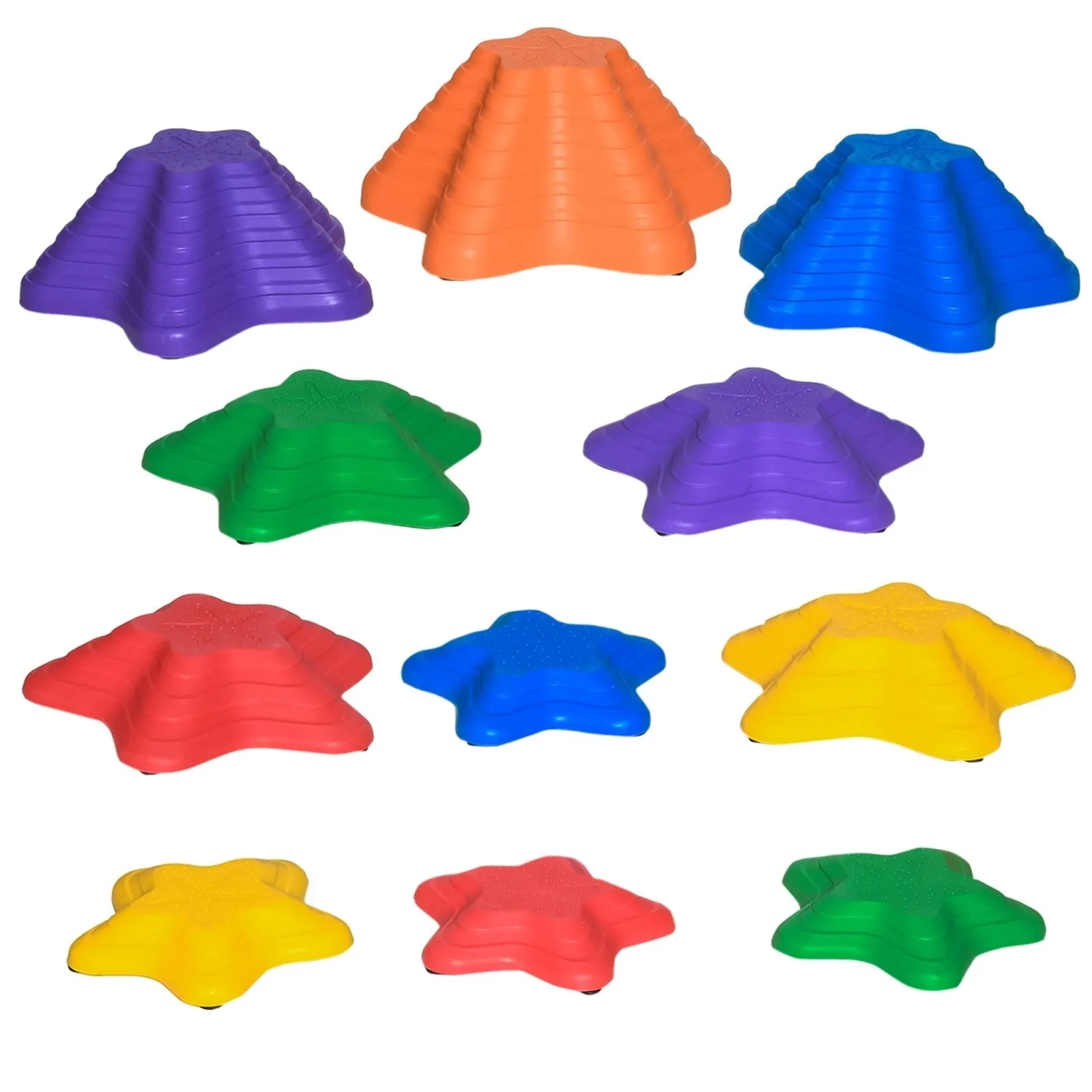 11Piece Balance Stepping Stones for Kids Starfish Style Non-slip Obstacle Course Stackable Balance Blocks Encourage Toddler Balance