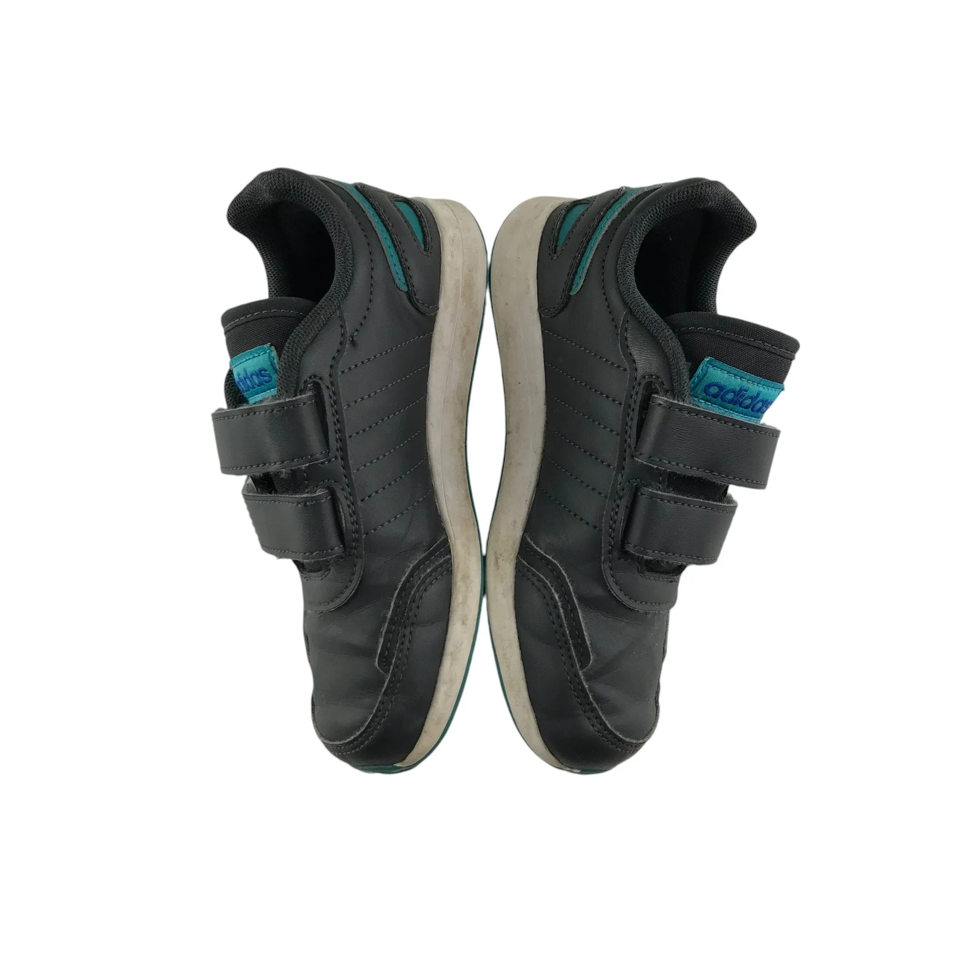 Adidas trainers shoe size 11.5K junior Navy and blue hook and loop straps