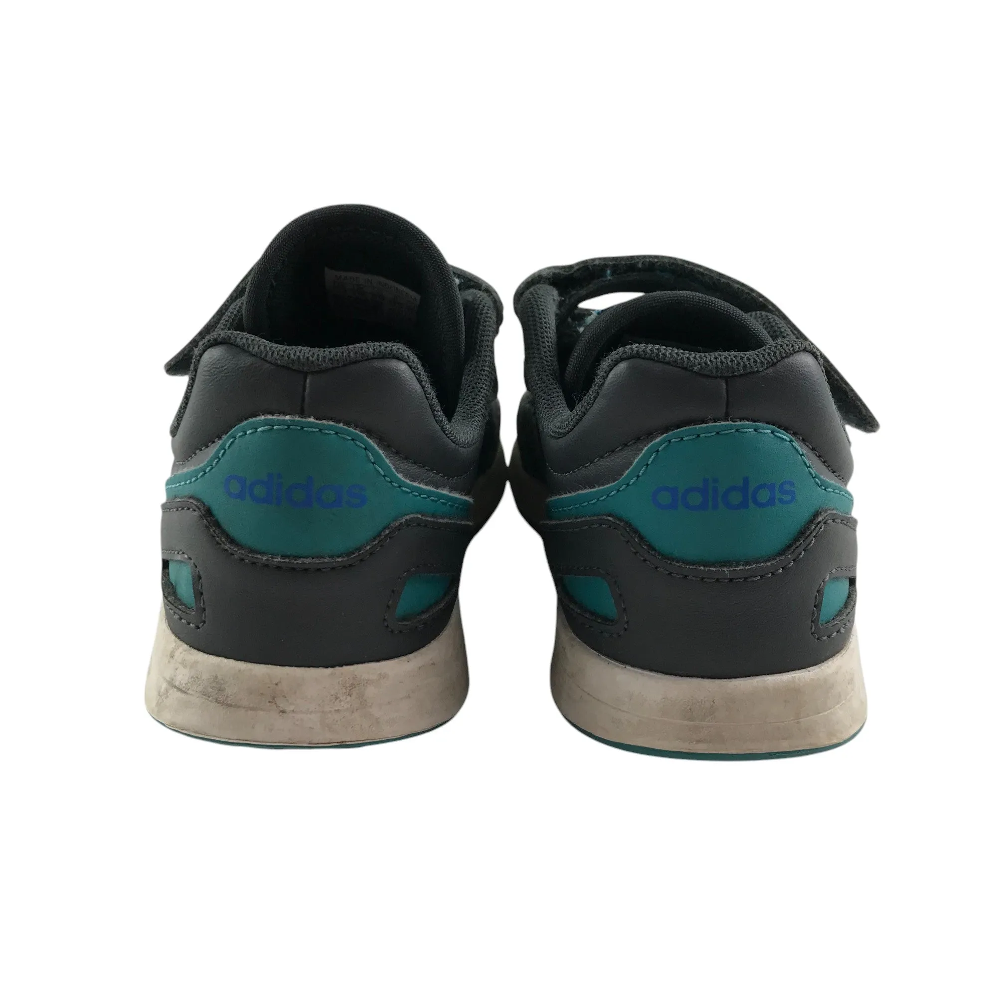 Adidas trainers shoe size 11.5K junior Navy and blue hook and loop straps