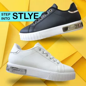 AMY LADIES LACE UP TRAINERS FLAT SNEAKERS WOMENS FAUX LEATHER CHIC PUMPS SHOES SIZE