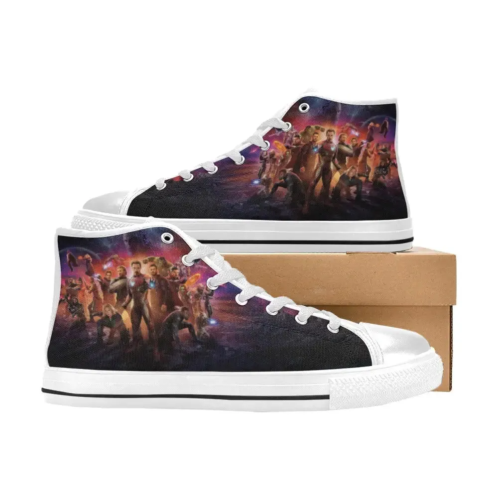 Avengers Infinity War Endgame Shoes High Top Sneakers for Kids and Adults