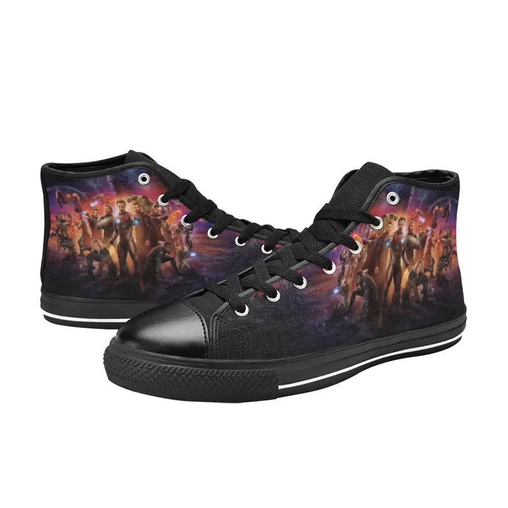 Avengers Infinity War Endgame Shoes High Top Sneakers for Kids and Adults