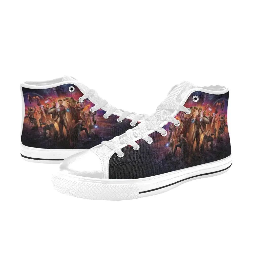 Avengers Infinity War Endgame Shoes High Top Sneakers for Kids and Adults