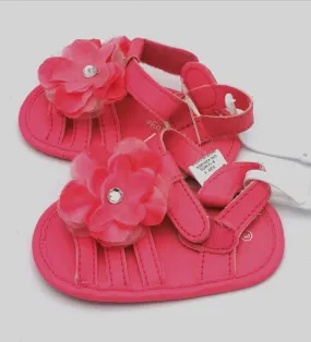 BABY GIRL SIZE 3 TODDLER - KOALA Baby, Soft Crib Sandals, Bright Pink, Floral NWT B13
