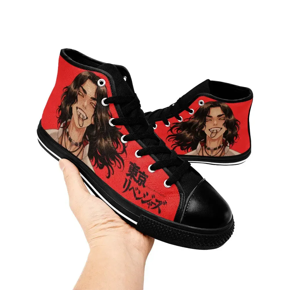 Baji Tokyo Revengers Shoes High Tops Sneakers for Kids and Adults