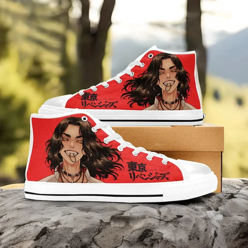 Baji Tokyo Revengers Shoes High Tops Sneakers for Kids and Adults
