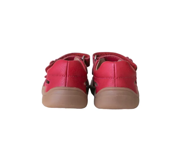 barefoot TERY red girls sneakers (narrow)