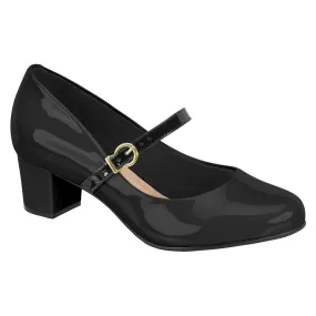 Beira Rio 4777-475 Low Heel Mary-Jane Pump in Black Patent