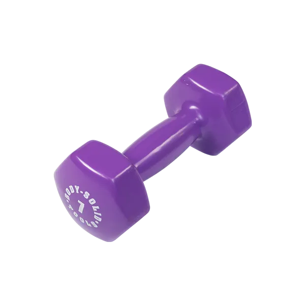 Bodysolid Dark Purple 7lb Vinyl Dumbbell