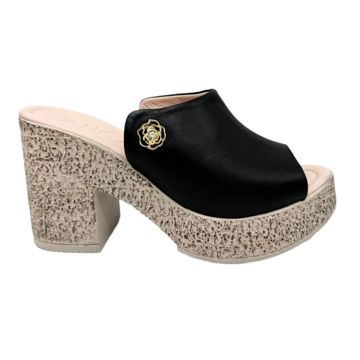 BONAVI ATTICA LOVE Block Heel Mule Sandal