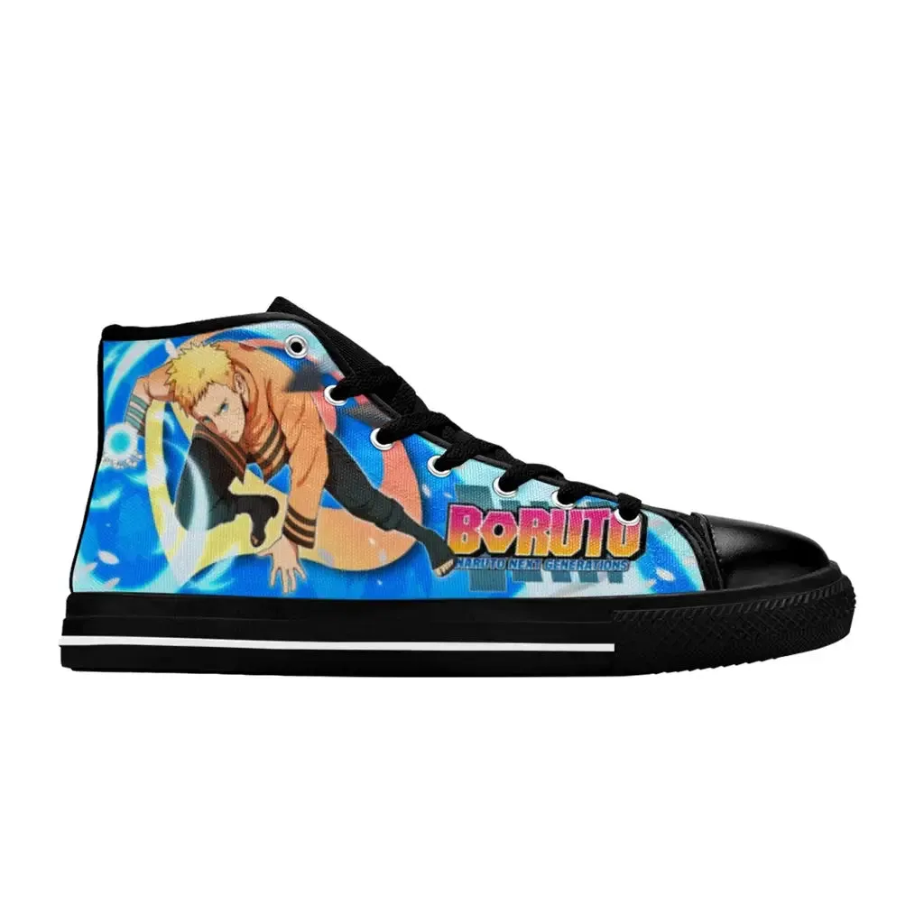 Boruto Naruto Next Generations Hokage Uzumaki Shoes High Top Sneakers for Kids and Adults