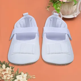 Bow Premium Girls Anti-Slip Ballerina Shoes - White