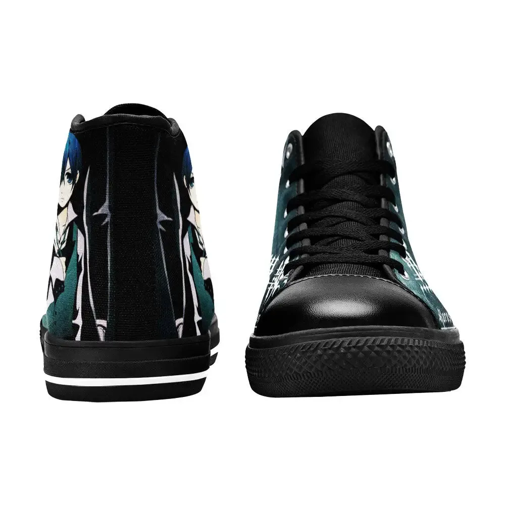 Ciel Kuroshitsuji Black Butler Shoes High Tops Sneakers for Kids and Adults