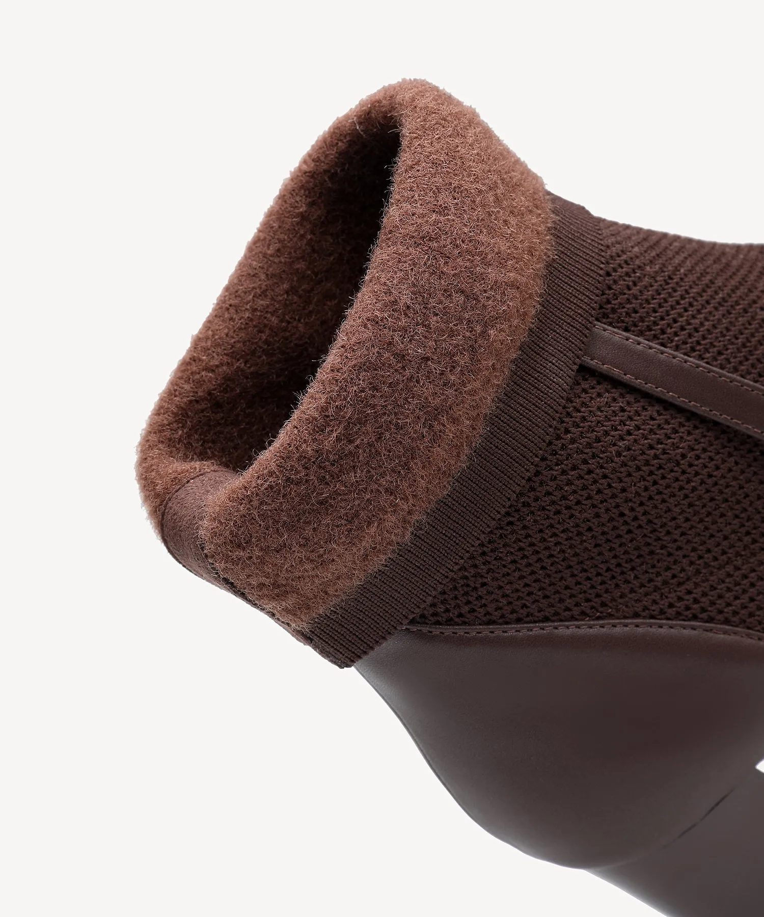 Commute Square Toe Chunky Heeled Ankle Boots  Velvet Black