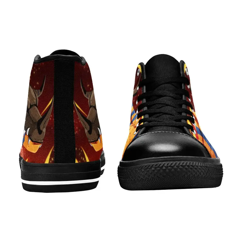 Digimon Adventure Greymon Shoes High Top Sneakers for Kids and Adults