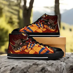 Digimon Adventure Greymon Shoes High Top Sneakers for Kids and Adults