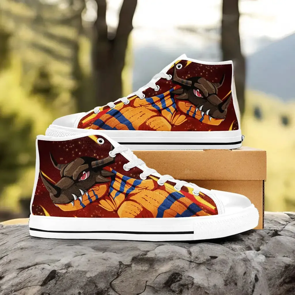 Digimon Adventure Greymon Shoes High Top Sneakers for Kids and Adults