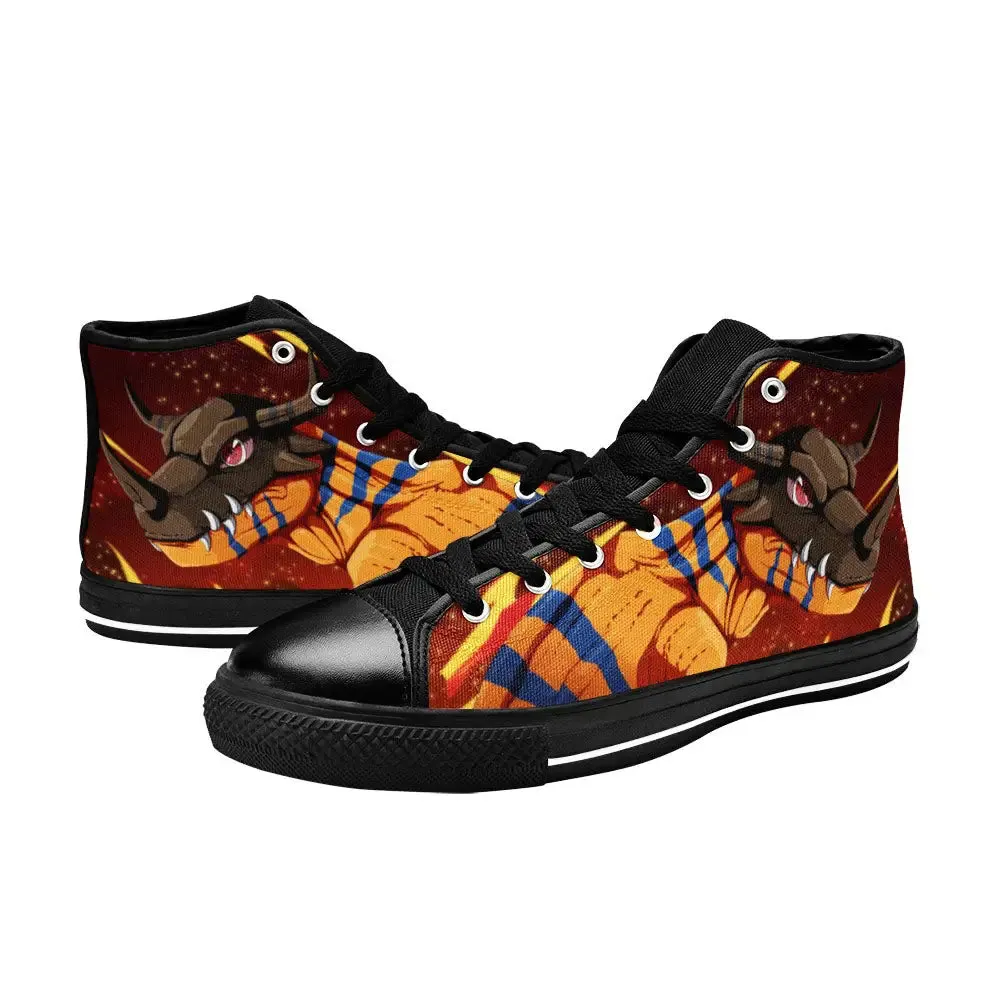 Digimon Adventure Greymon Shoes High Top Sneakers for Kids and Adults