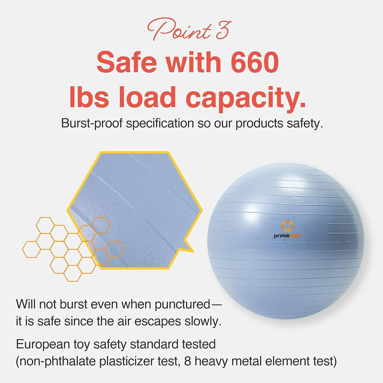 Exercise Ball Anti-Burst Pregnancy Yoga Ball for Balance Stability Fitness Workout Core Strength at Home & Office