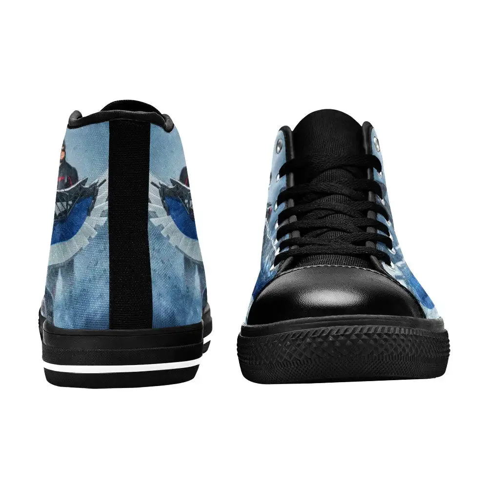 Falcon Captain America Winter Soldier Shoes High Top Sneakers for Kids and Adults