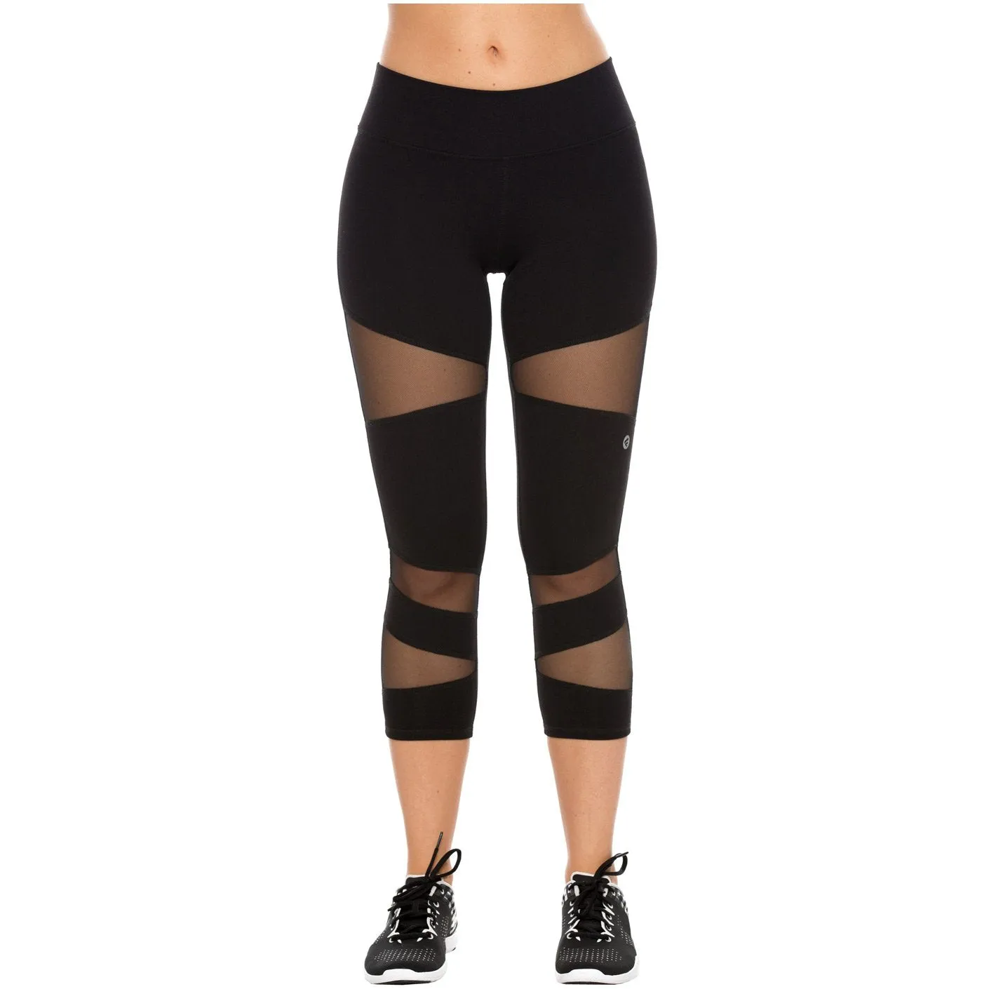 Flexmee 944103 Luxury Crop Capri Polyester Activewear Workout Pants Trousers