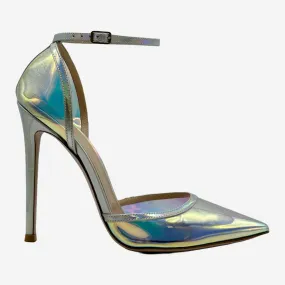 Gianvito Rossi multicoloured holographic vinyl heeled pumps