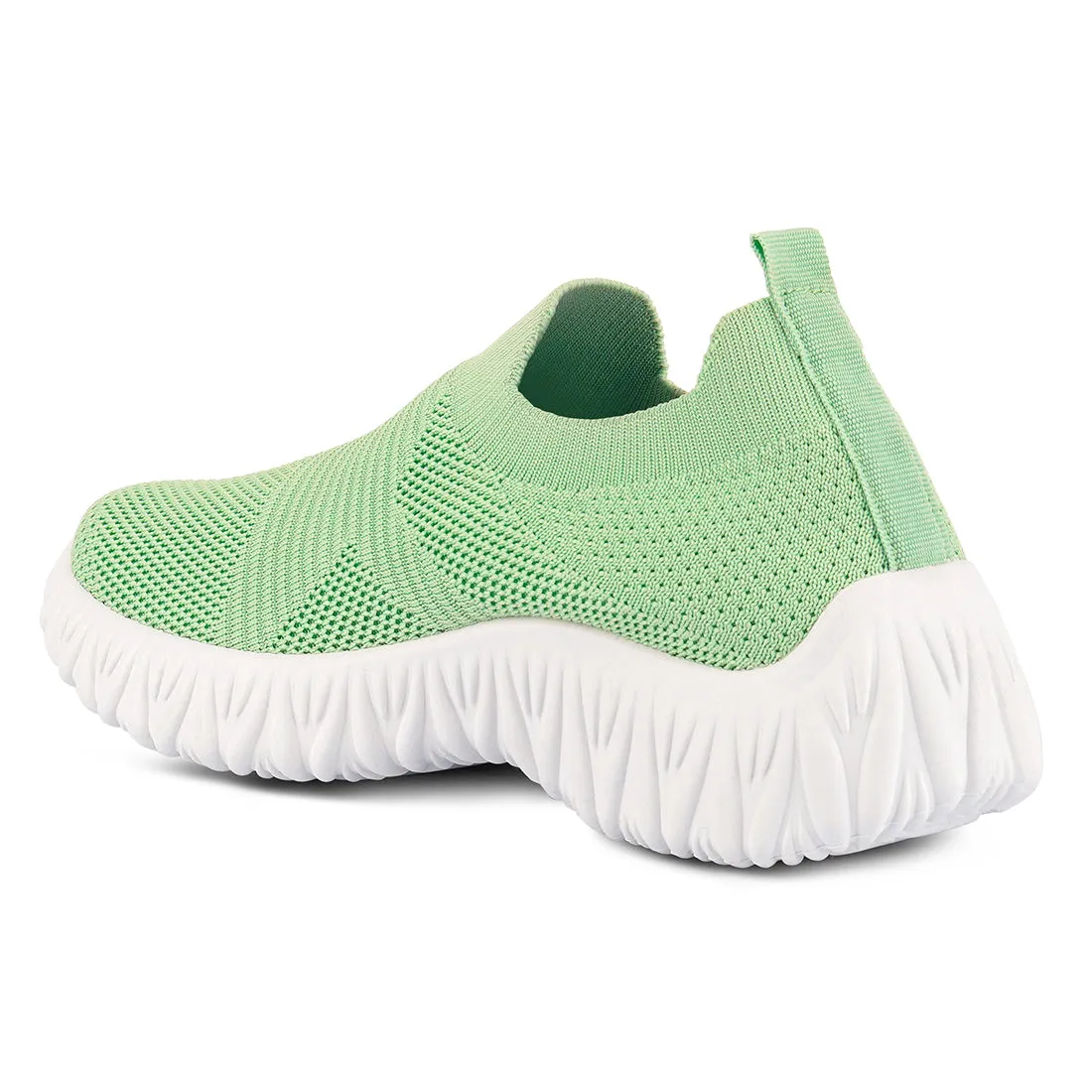 Green Fair Play Knitted Chunky Running Sneakers
