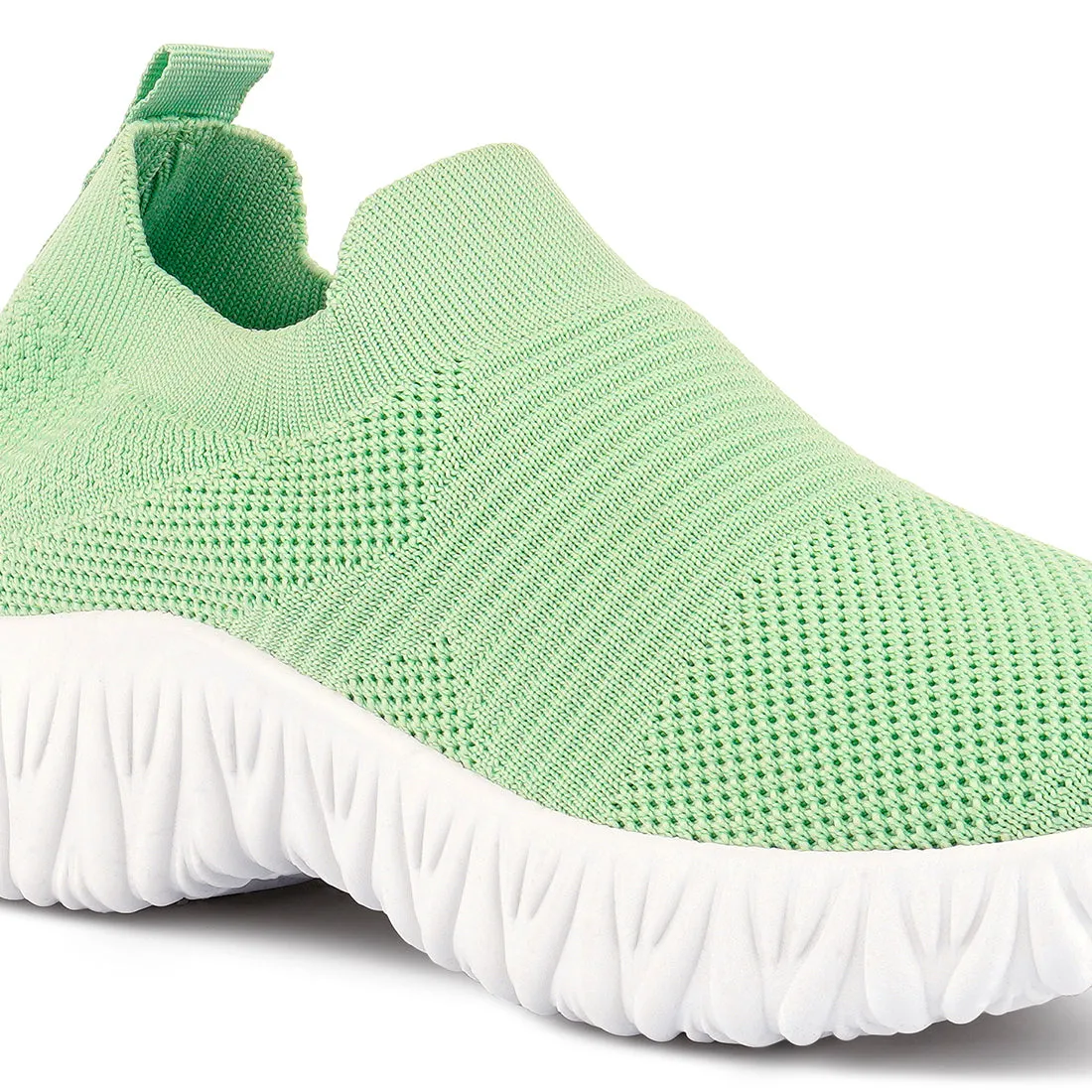Green Fair Play Knitted Chunky Running Sneakers