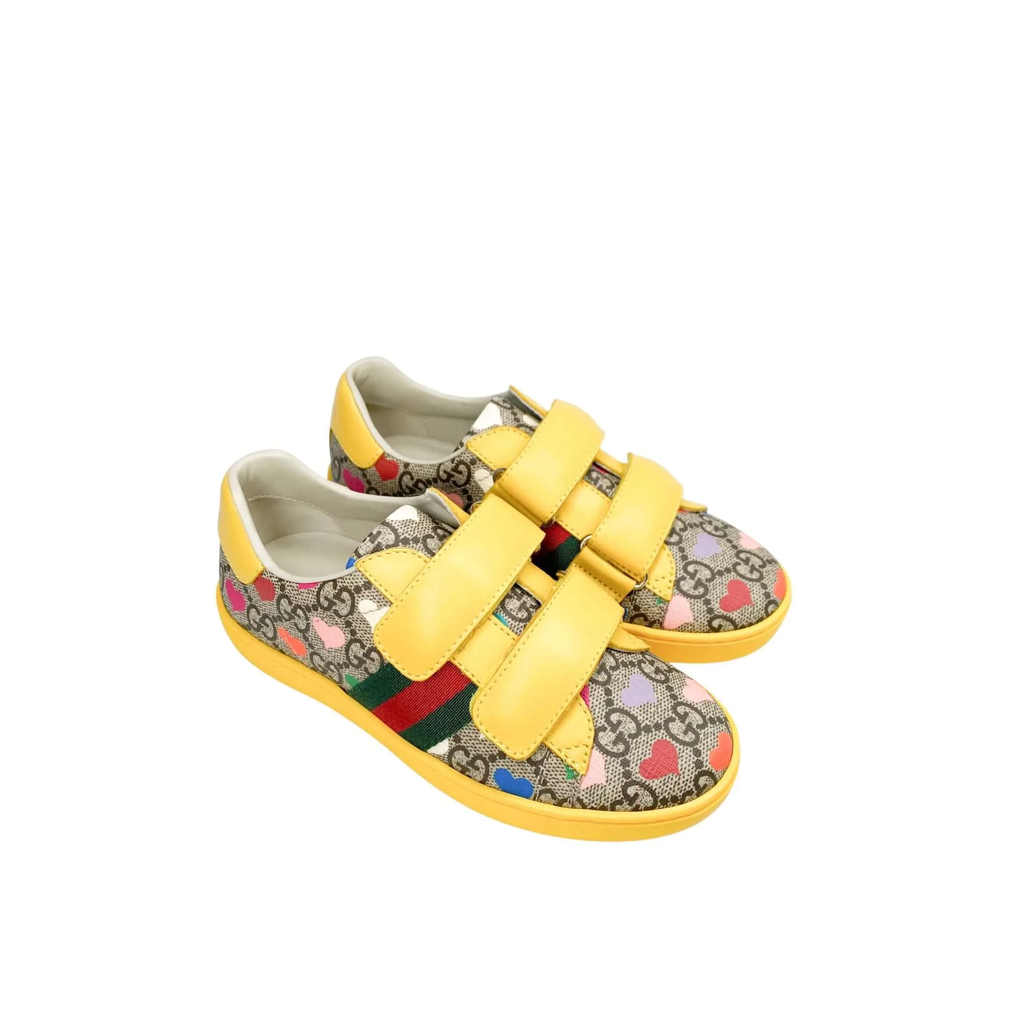 Gucci Kids Ace GG Sneakers in Yellow