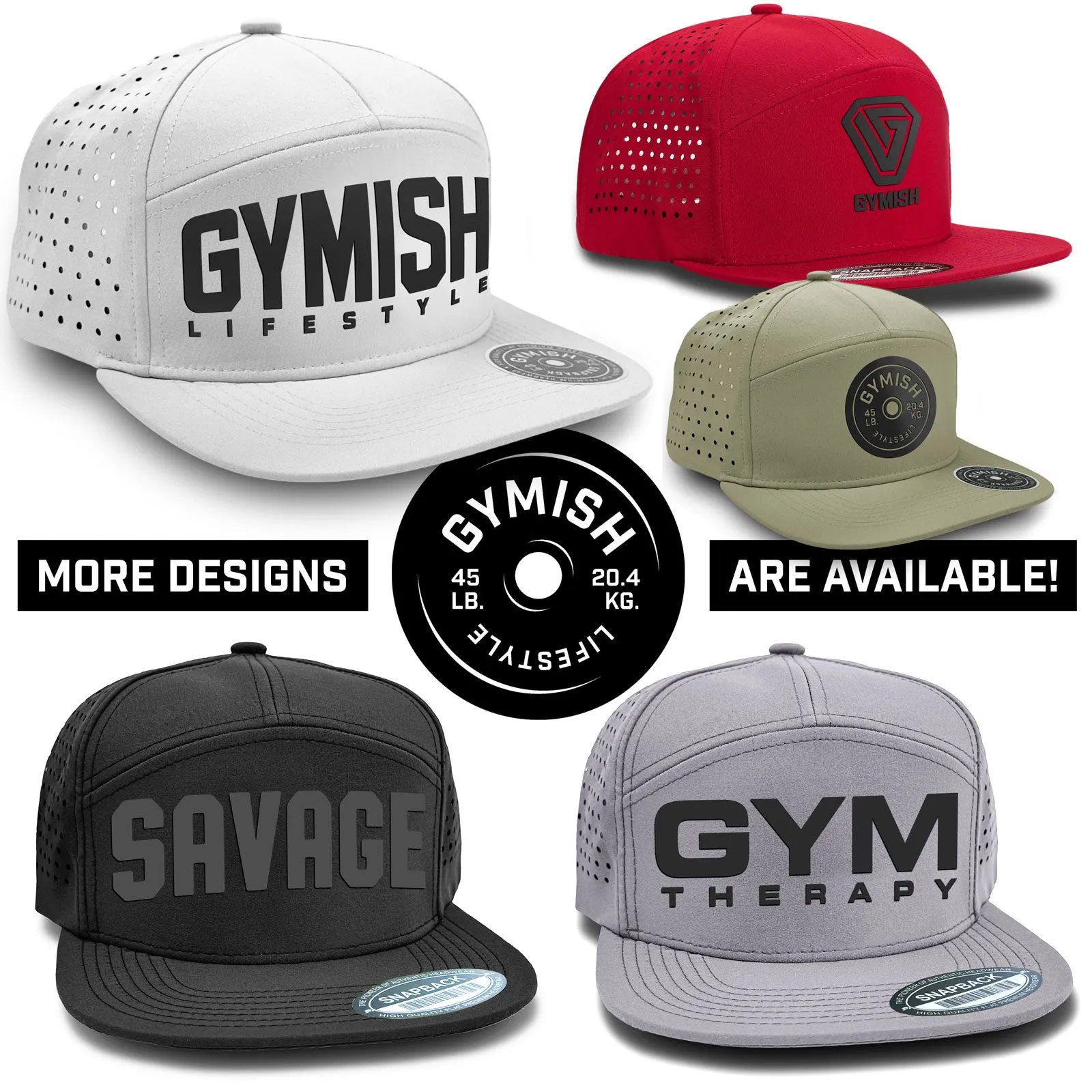 Gymish Barbell Nation Workout Hats for Men