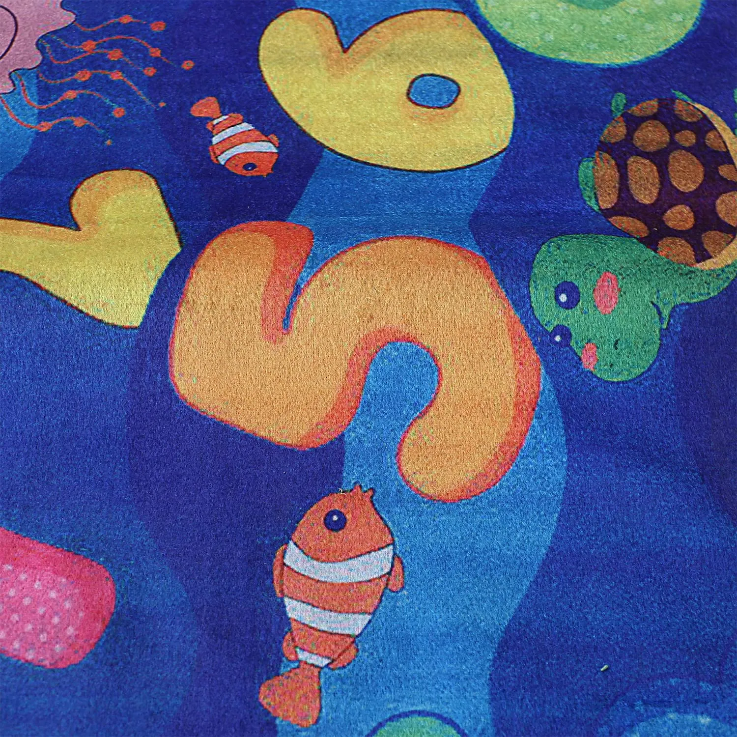 Heart Home Door Mat for Kids Room|Anti Skid Door Mat for Kids Bedroom|Microfiber Number Pattern Door Mat (Navy Blue)