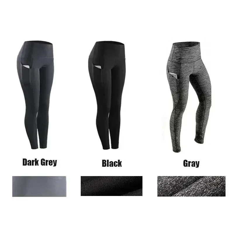 High Waist Legging Pockets Fitness Bottoms Quick-Dry Yoga Pants