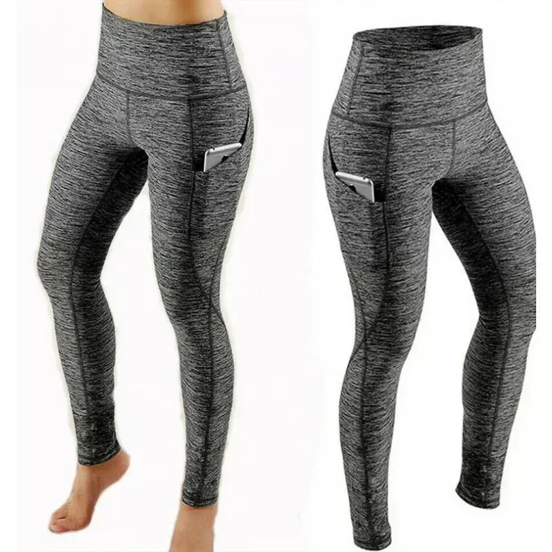 High Waist Legging Pockets Fitness Bottoms Quick-Dry Yoga Pants