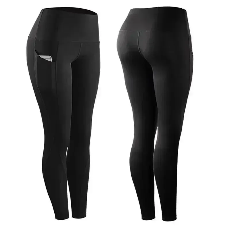 High Waist Legging Pockets Fitness Bottoms Quick-Dry Yoga Pants