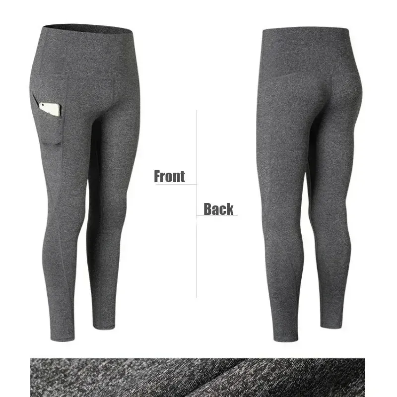 High Waist Legging Pockets Fitness Bottoms Quick-Dry Yoga Pants