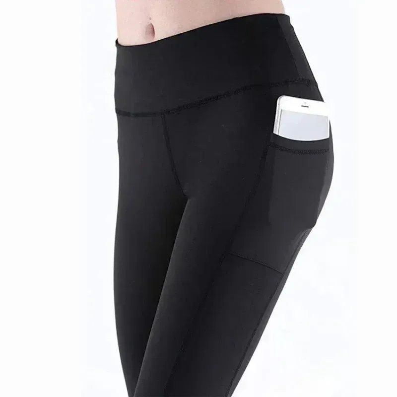 High Waist Legging Pockets Fitness Bottoms Quick-Dry Yoga Pants