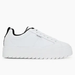 HUGO BOSS Lyssa Platform Logo Flag Signature Details Trainers 50520718-WHT