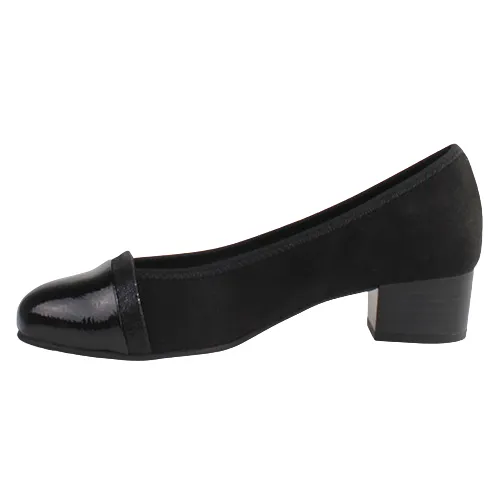 Jana Block Heeled Pumps - 22366-41 - Black