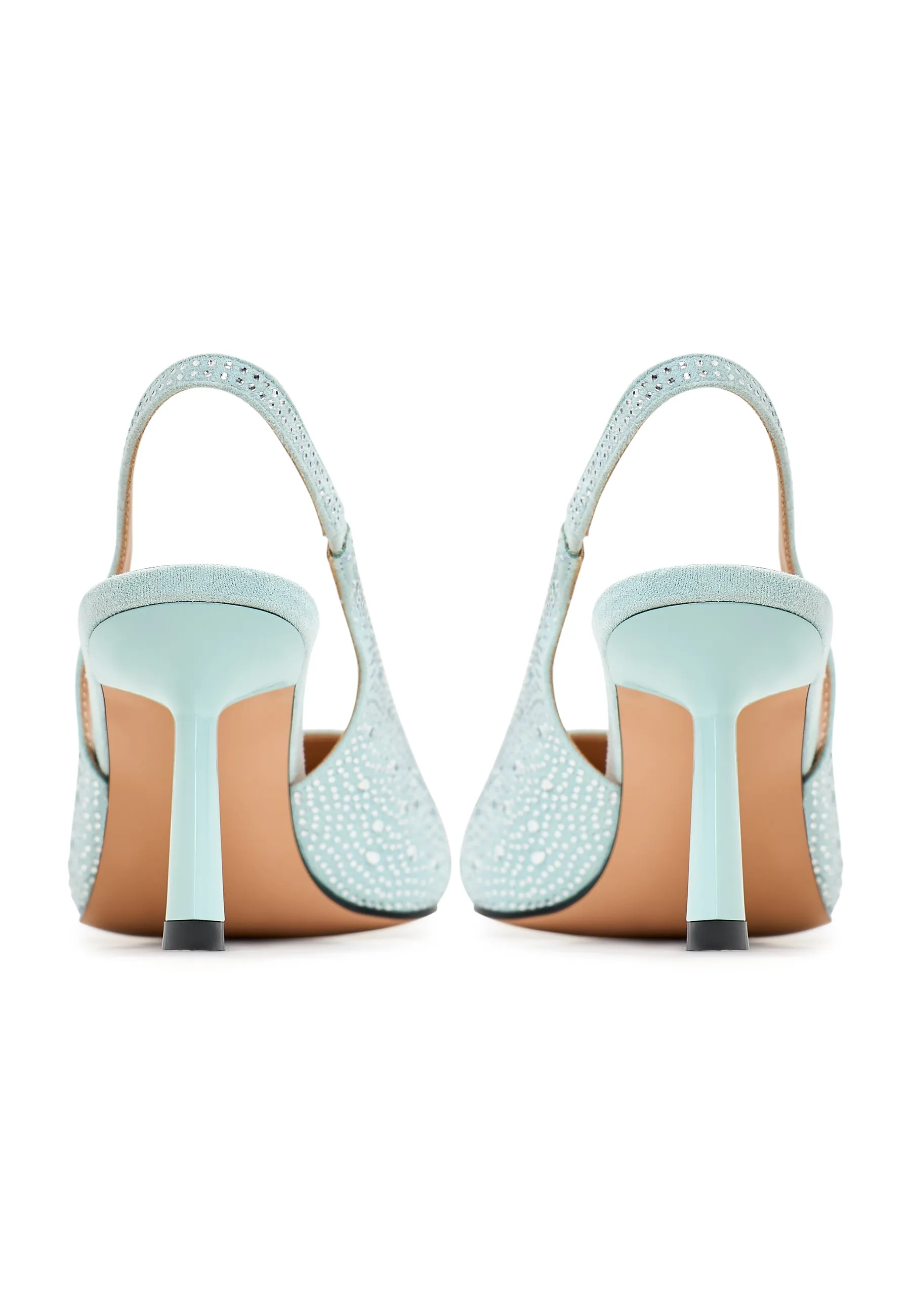 Jewel Suede High Heeled Pumps Samantha - Blue