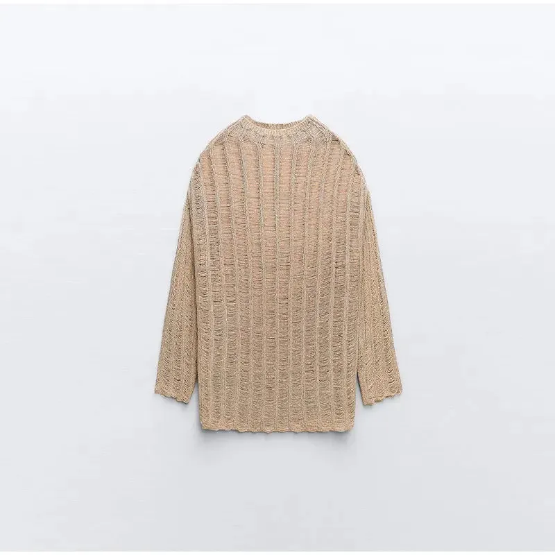JOSKAA Women Elegant Solid Knitted Skirt 2 Piece Set Long Sleeve Pullover Loose Straight Skirts Suit 2024 Autumn Female Chic Outfit
