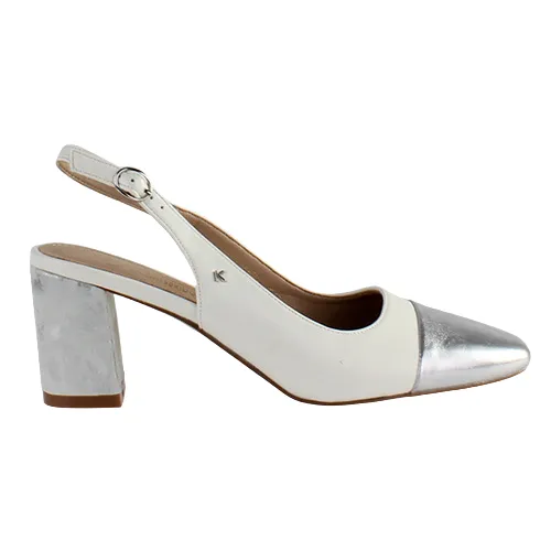Kate Appleby Block Heeled Slingbacks -  Ystard - White