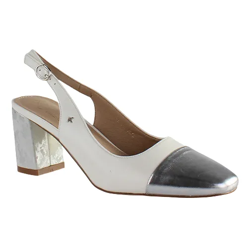 Kate Appleby Block Heeled Slingbacks -  Ystard - White