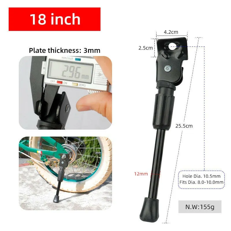 Kids Bike Kickstand Parking Stand Foot Brace Children Bicycle Side Support 12/14/16/18/20 Inch