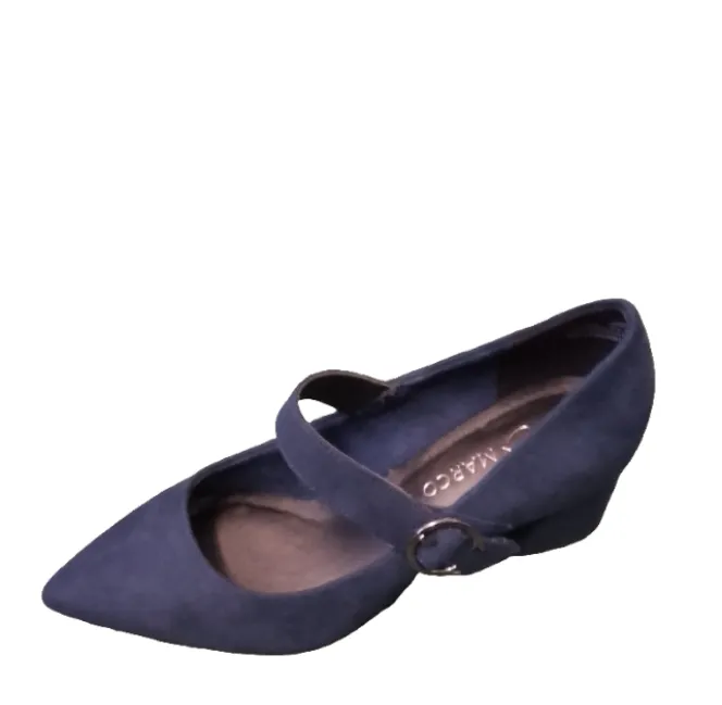 Marco Tozzi Navy Low Heeled Shoe