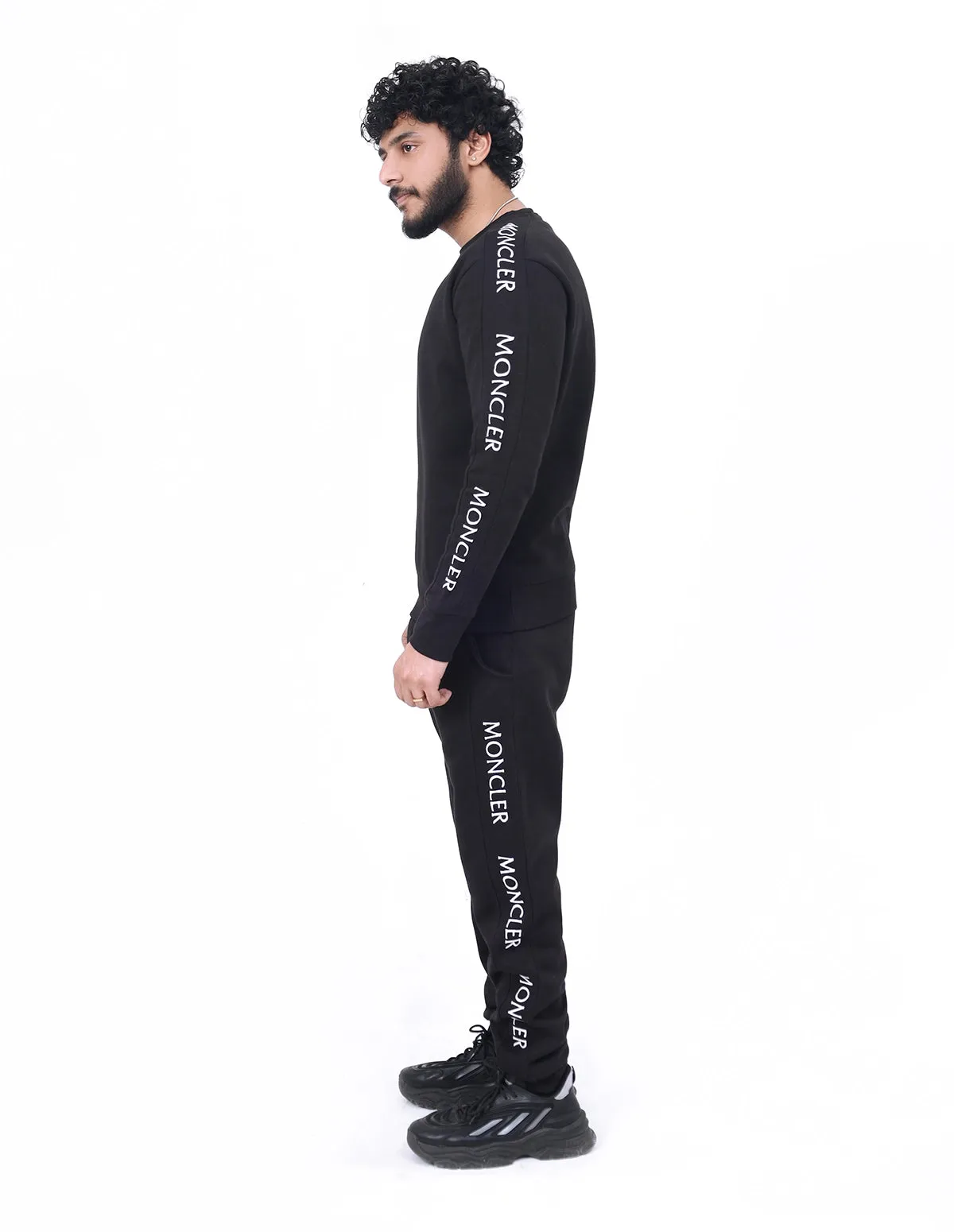Men's Black Moncler Printed Tracksuit