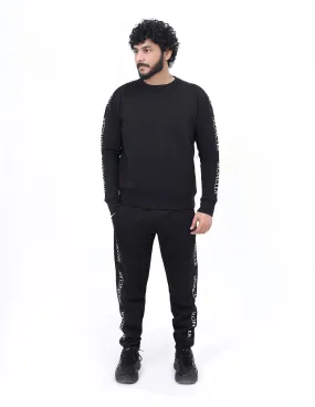 Men's Black Moncler Printed Tracksuit