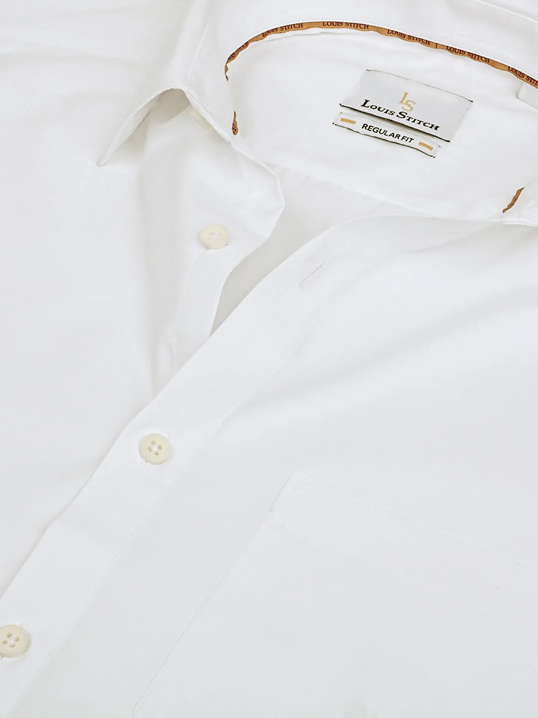 Men's Oxford White Full Sleeves Regular Fit Formal Shirt