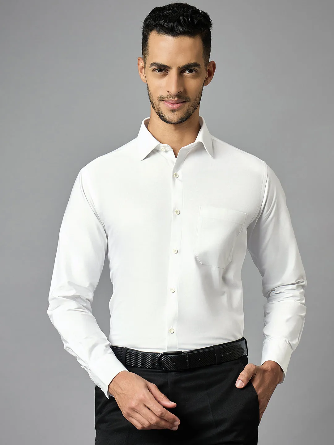 Men's Oxford White Full Sleeves Regular Fit Formal Shirt