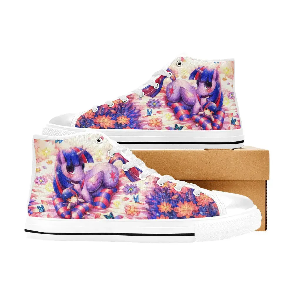 My Little Pony Friendship Is Magic Twilight Sparkle Shoes High Top Sneakers for Kids and Adults